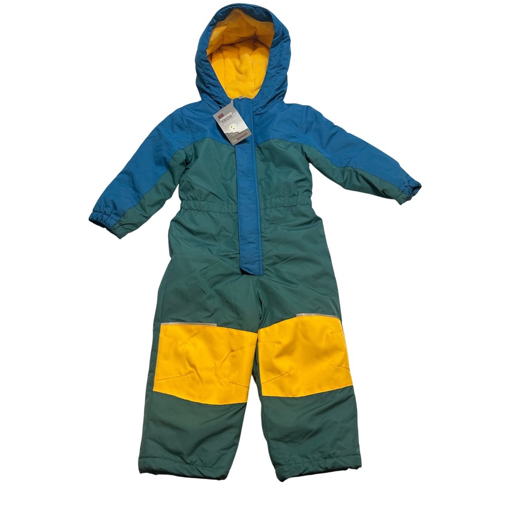 NEW Swiss Tech Snow Suit Kids 3T Green Zip Outdoor Hooded One Piece Insulated